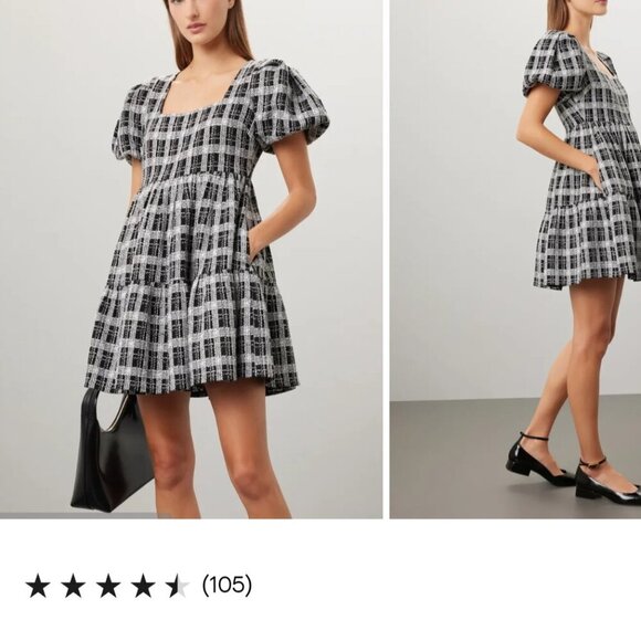 ENGLISH FACTORY TWEED LINED MINI DRESS SIZE MEDIUM, NWT - Picture 1 of 10